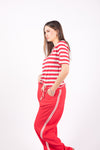 T-Shirt a Righe Bianco/Rosso donna Maryley - 2