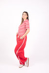 T-Shirt a Righe Bianco/Rosso donna Maryley - 4