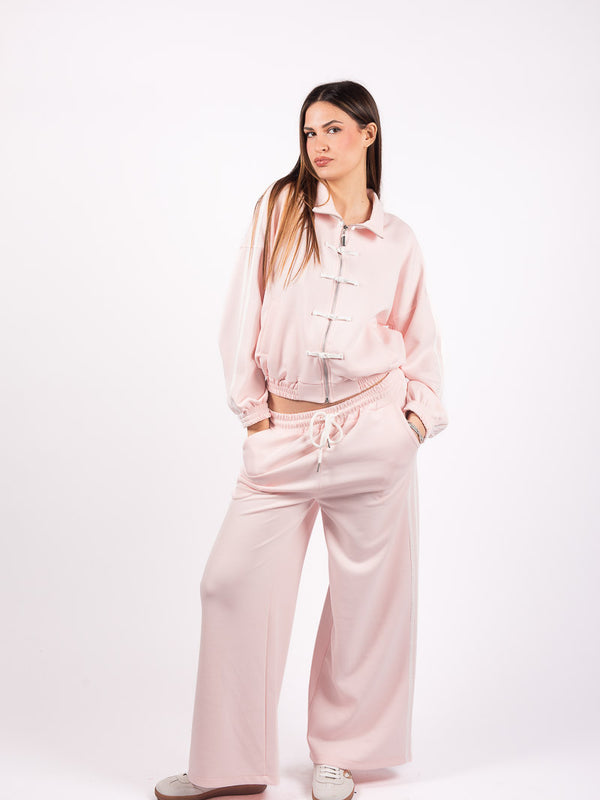 Completo in Scuba leggero con Alamari Rosa da donna Miss love