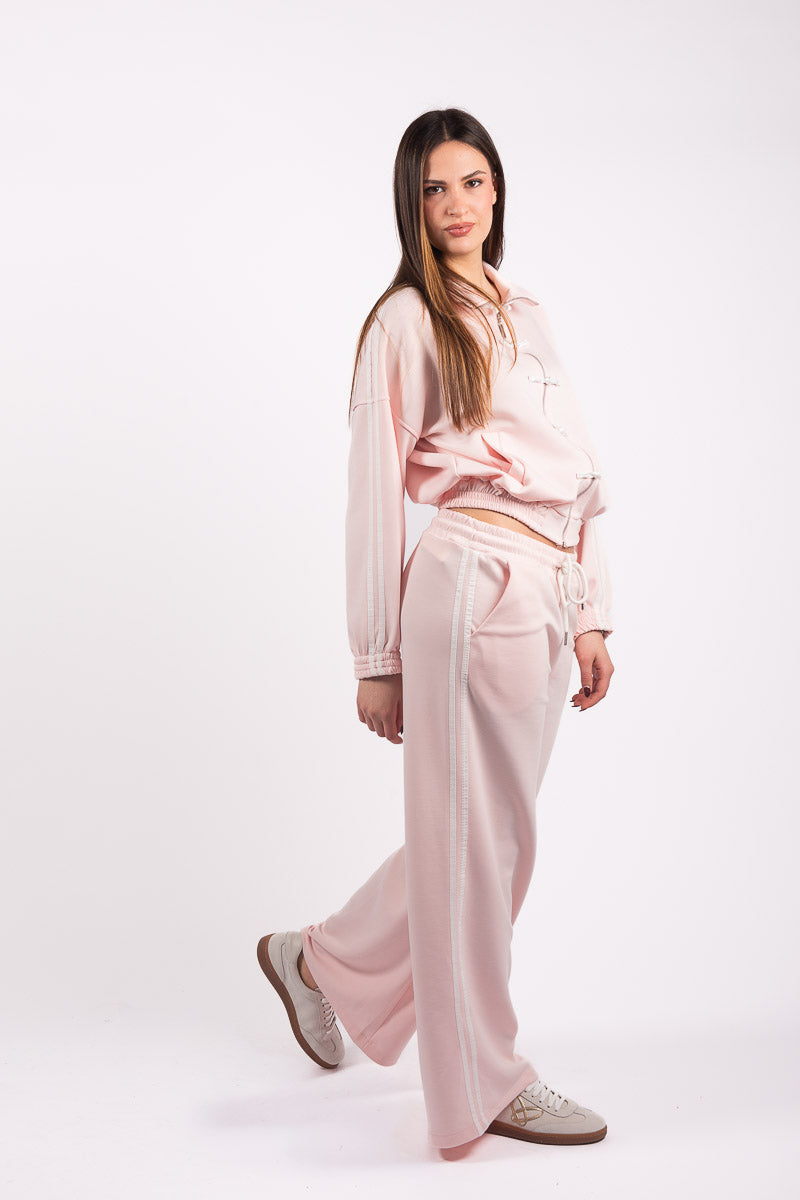 Completo in Scuba leggero con Alamari Rosa donna Miss love - 6