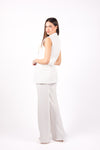 Completo Gilet+Pantalone Bianco donna Miss love - 6