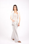 Completo Gilet+Pantalone Bianco donna Miss love - 2