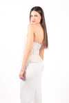 Corsetto in Pizzo con Spalline in Perle Bianco donna Miss love - 3