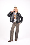 Giubbino Effetto Pelle Trapuntata Nero donna Miss love - 5