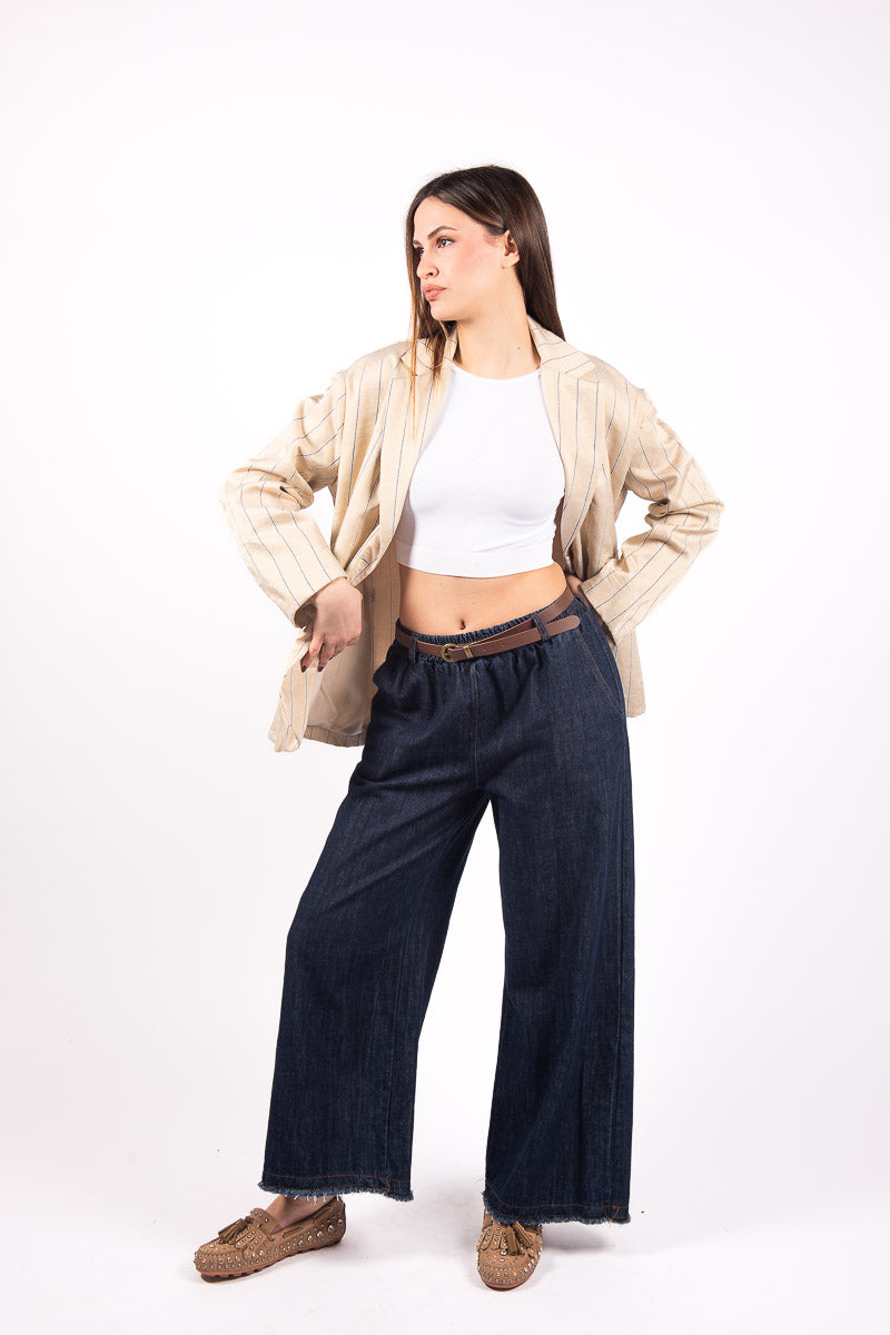 Blazer Rigato Beige donna Miss love - 3