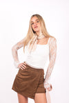 Maglia Bianca con Maniche in Pizzo donna Miss love - 1