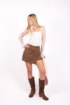 Minigonna Shorts Effetto Suede donna Miss love - 5