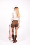 Minigonna Shorts Effetto Suede donna Miss love - 2