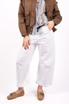 Pantaloni Chino Wide Leg Bianco donna Miss love - 1