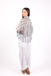 Camicia a Righe Celeste/Marrone donna Miss love - 2