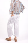 Pantaloni Chino Wide Leg Bianco donna Miss love - 2