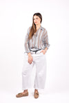 Pantaloni Chino Wide Leg Bianco donna Miss love - 3