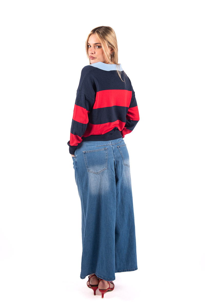 Polo Rugby Multicolor donna Miss love - 2