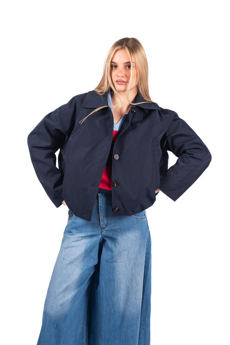 Bomber Oversize Blu donna Miss love - 1