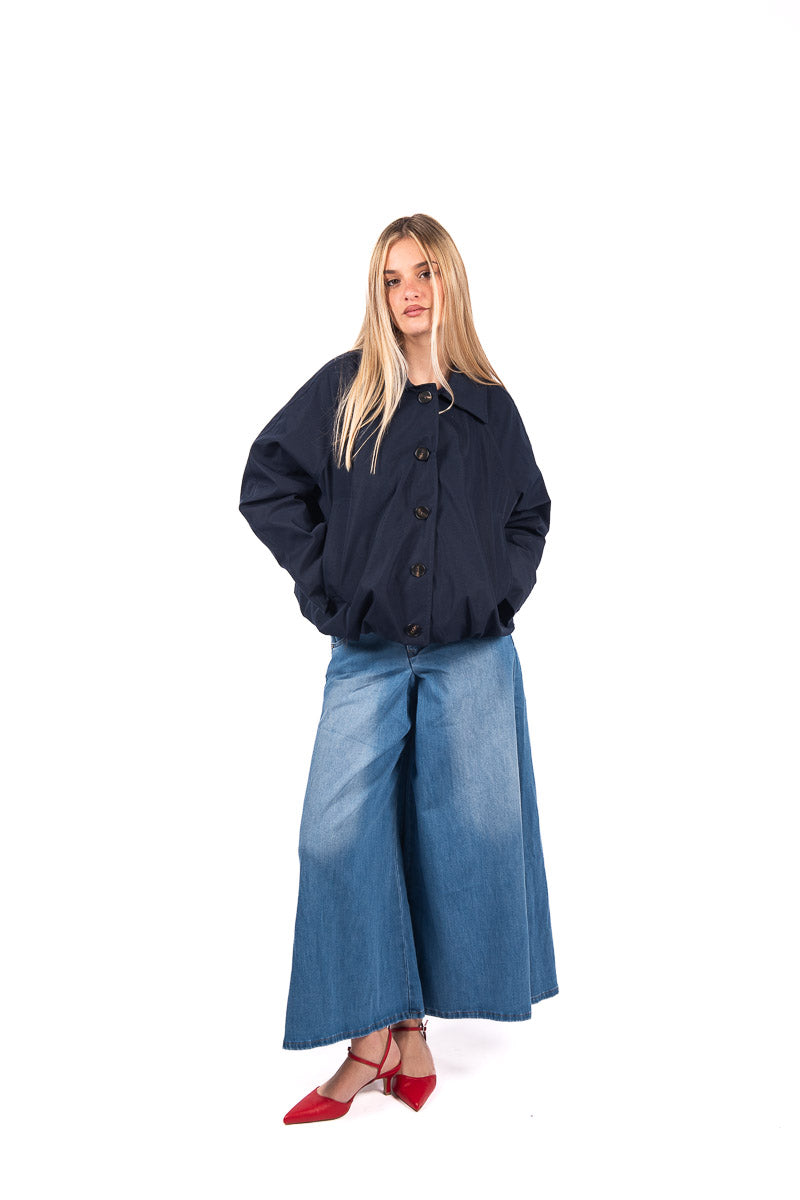 Bomber Oversize Blu donna Miss love - 4