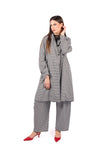 Spolverino Oversize Vichy Bianco/Nero donna Miss love - 1