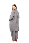 Spolverino Oversize Vichy Bianco/Nero donna Miss love - 2