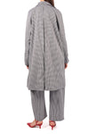 Spolverino Oversize Vichy Bianco/Nero donna Miss love - 3