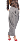 Pantaloni Oversize Vichy Bianco/Nero donna Miss love - 1