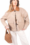 Giubbino Corto con Maxi Tasche Beige donna Maryley - 1