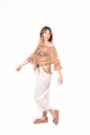Blusa in Rete Ricamata Fango donna Maryley - 3