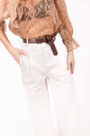 Pantaloni Cropped con Cintura Panna donna Maryley - 1