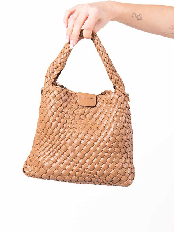 Borsa Intrecciata Cammello da donna Miss love