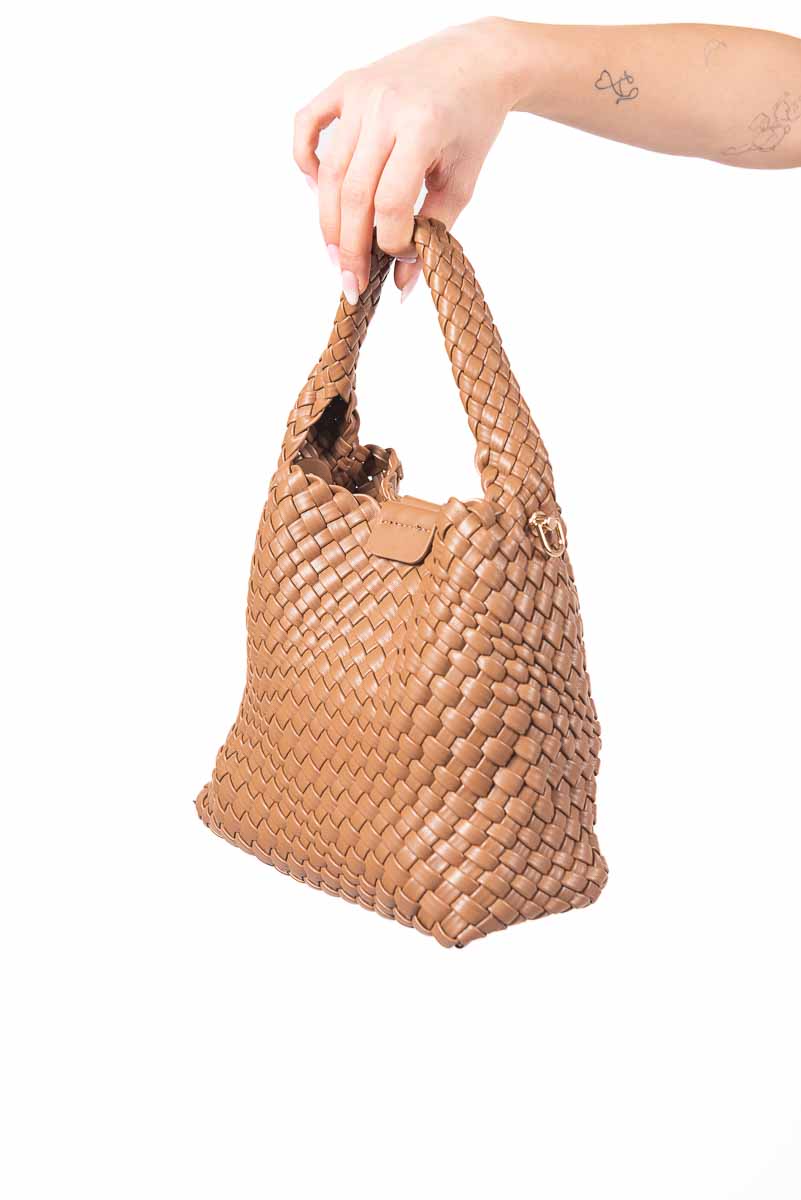 Borsa Intrecciata Cammello donna Miss love - 2
