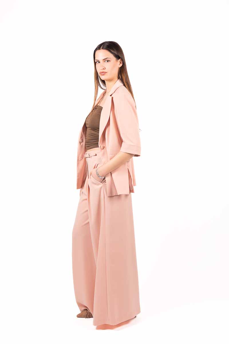 Blazer Manica 3/4 Rosa donna Maryley - 2