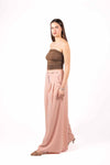 Pantaloni Palazzo con Cintura Rosa donna Maryley - 2