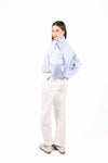 Pantaloni Carrot Fit Bianco donna Tensione in - 3