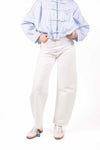Pantaloni Carrot Fit Bianco donna Tensione in - 1
