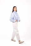 Pantaloni Carrot Fit Bianco donna Tensione in - 4