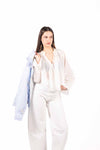 Blusa Arricciata Panna donna Tensione in - 2