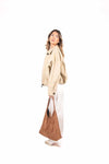Giacca Corta con Maxi tasche Beige donna Tensione in - 3