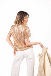 Top Paillettes Oro donna Tensione in - 3