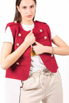Gilet Rosso con Bottoni donna Tensione in - 1