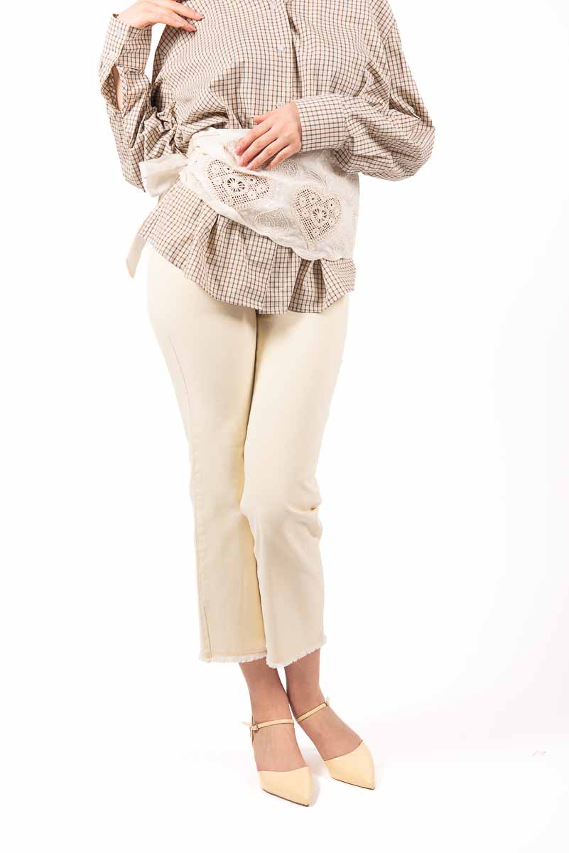 Pantaloni Slim Panna donna Tensione in - 1