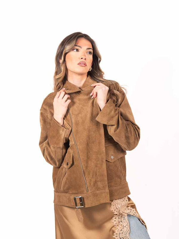 Giubbino Suede Biker da donna Tensione in
