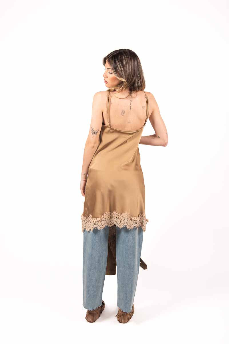 Abito Satin Lace donna Tensione in - 2