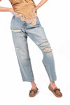 Jeans Straight Fit Destroyed donna Tensione in - 4