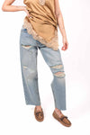 Jeans Straight Fit Destroyed donna Tensione in - 1