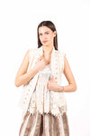 Gilet con Bottoni Panna donna Miss love - 3