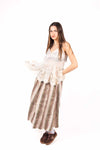 Top in Tulle Ricamato Panna donna Miss love - 3