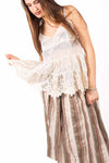 Top in Tulle Ricamato Panna donna Miss love - 1