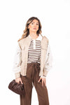 Giacca con Maniche Ricamate Beige donna Miss love - 3