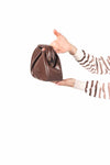 Borsa Morbida con Pieghe Cioccolato donna Miss love - 3