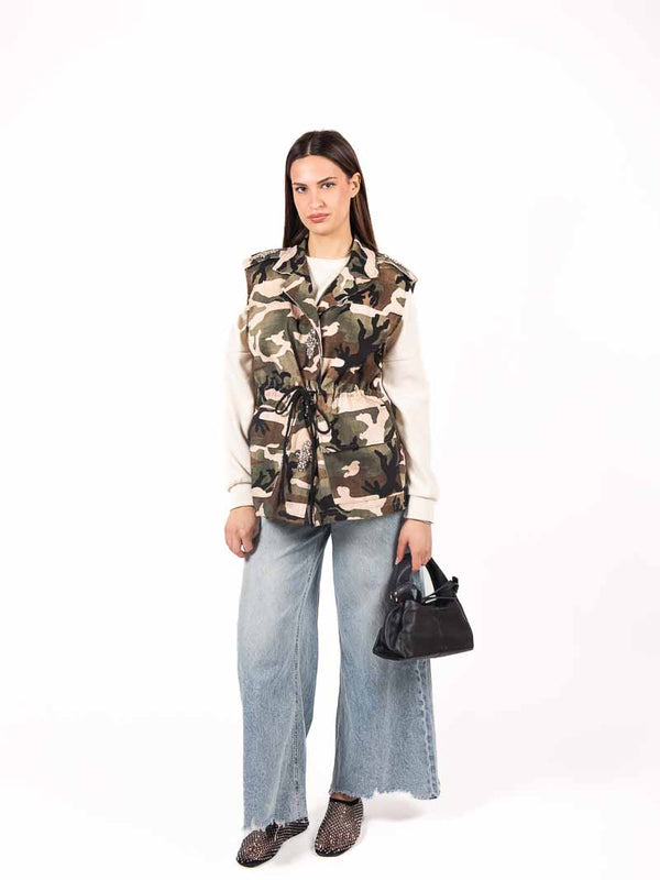 Gilet Urban Camo da donna Miss love