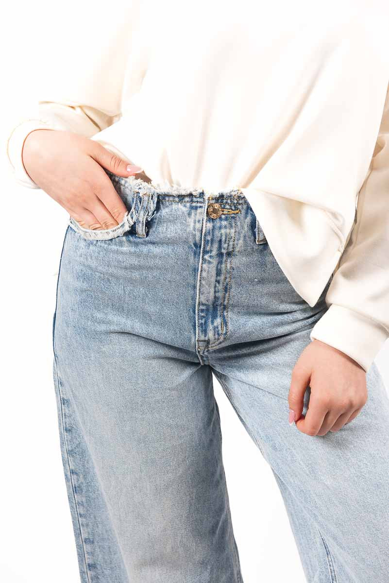 Jeans Wide Leg donna Miss love - 4