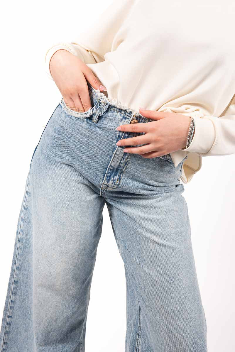 Jeans Wide Leg donna Miss love - 3